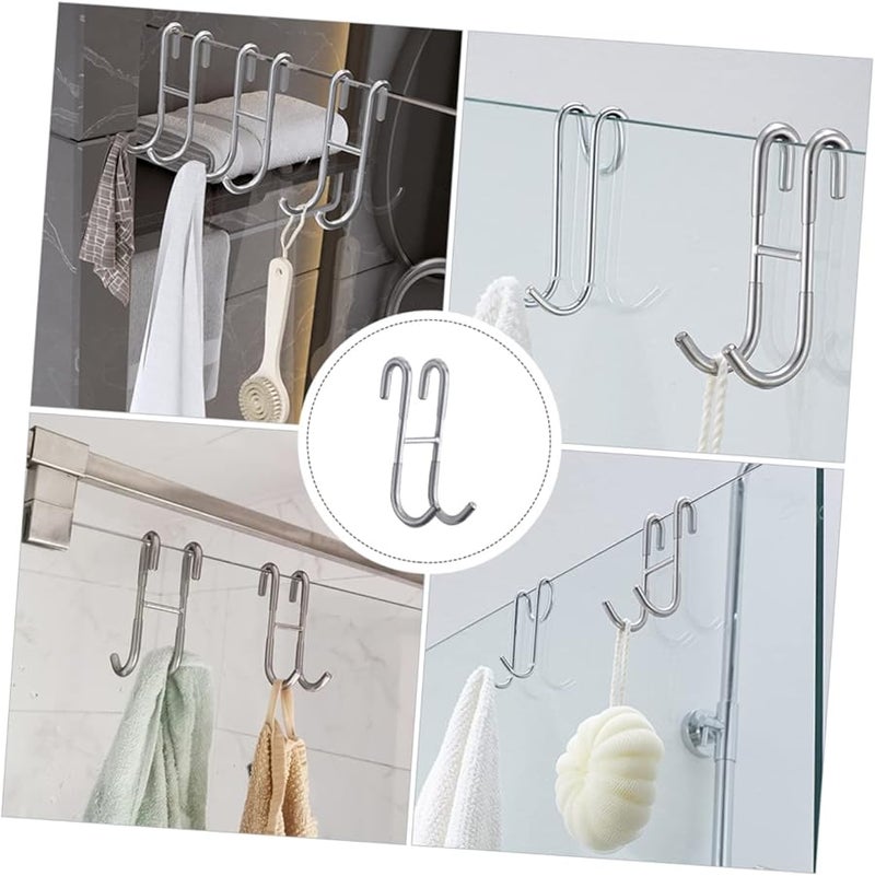 3 Pack Stainless Steel Over The Door Hooks For Cabinet Clothes Holder Home Decor - Image 4