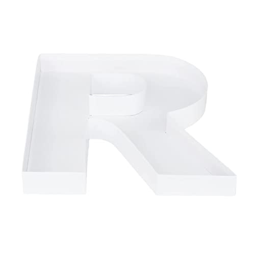 WENPACK 12.5" Cardboard Letter Shaped Mache Decorative Strawberries Fillable Sweets Candy Box with Clear Lid (White, R) - Image 5
