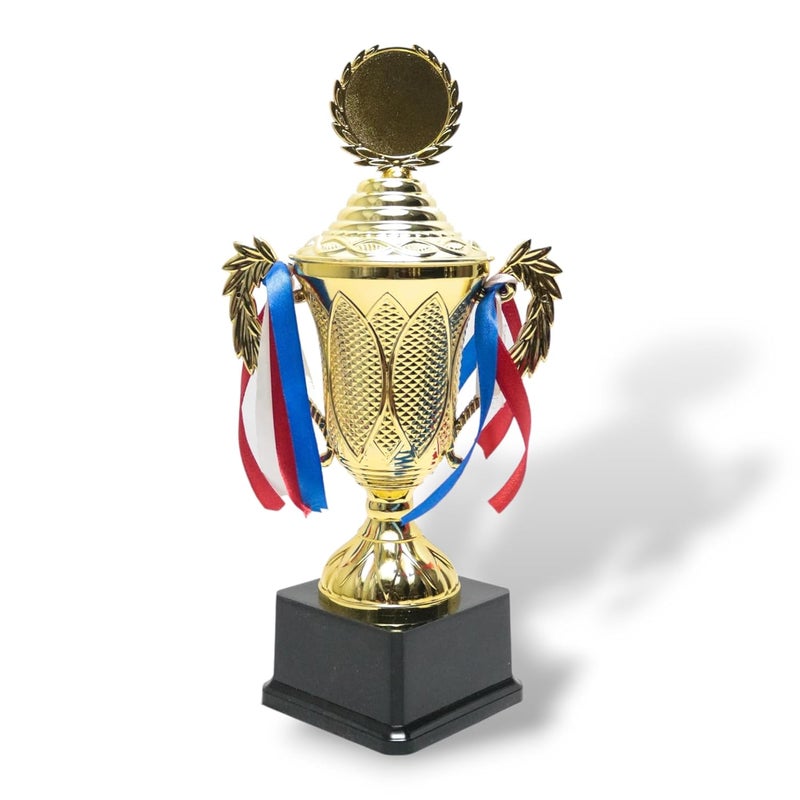 ArtRight Yin Yang Trophy for Winners - Winner Prize Trophy for Best Sportsman ; Shiny Award with Badge for Winners - Image 1