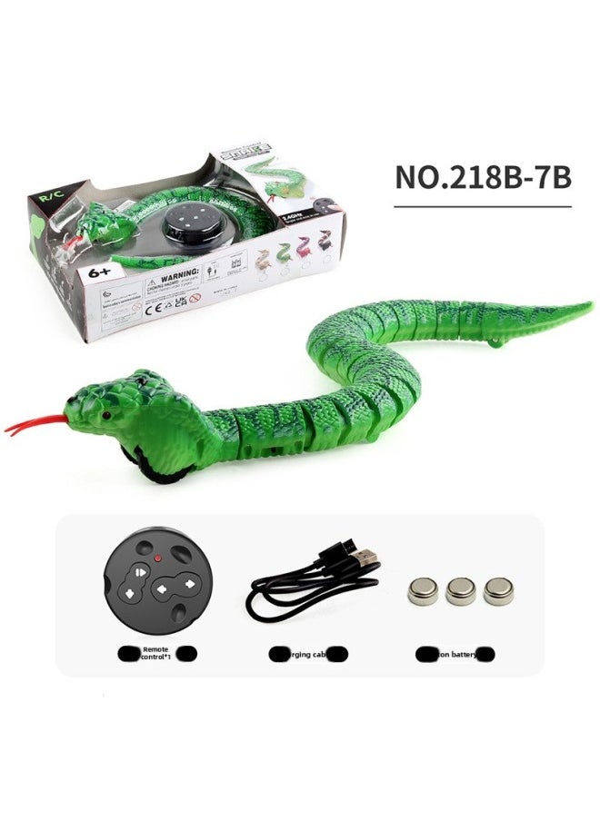 Source Manufacturers Electric Infrared Remote Control Snake Strange Trick Funny Electronic Pet Induction Mouse Toy-Color:218B-7B Remote Control Snake 218g  - Image 1
