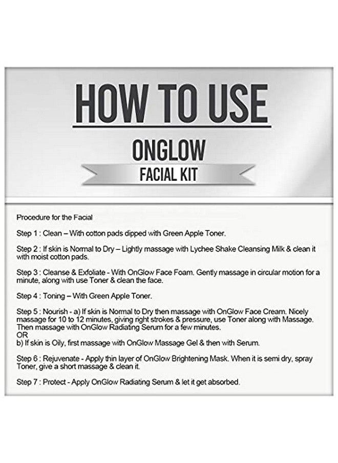Vedicline - Onglow Facial Kit For Glowing Smooth And Clear Skin With The Goodness Of Aloe Vera Vitamin C And Mulberry Extracts 500Ml - Image 1