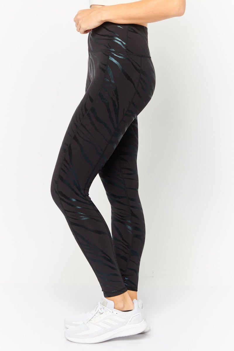 Hurley Women Sportswear Fit Training Leggings, Navy - Image 3