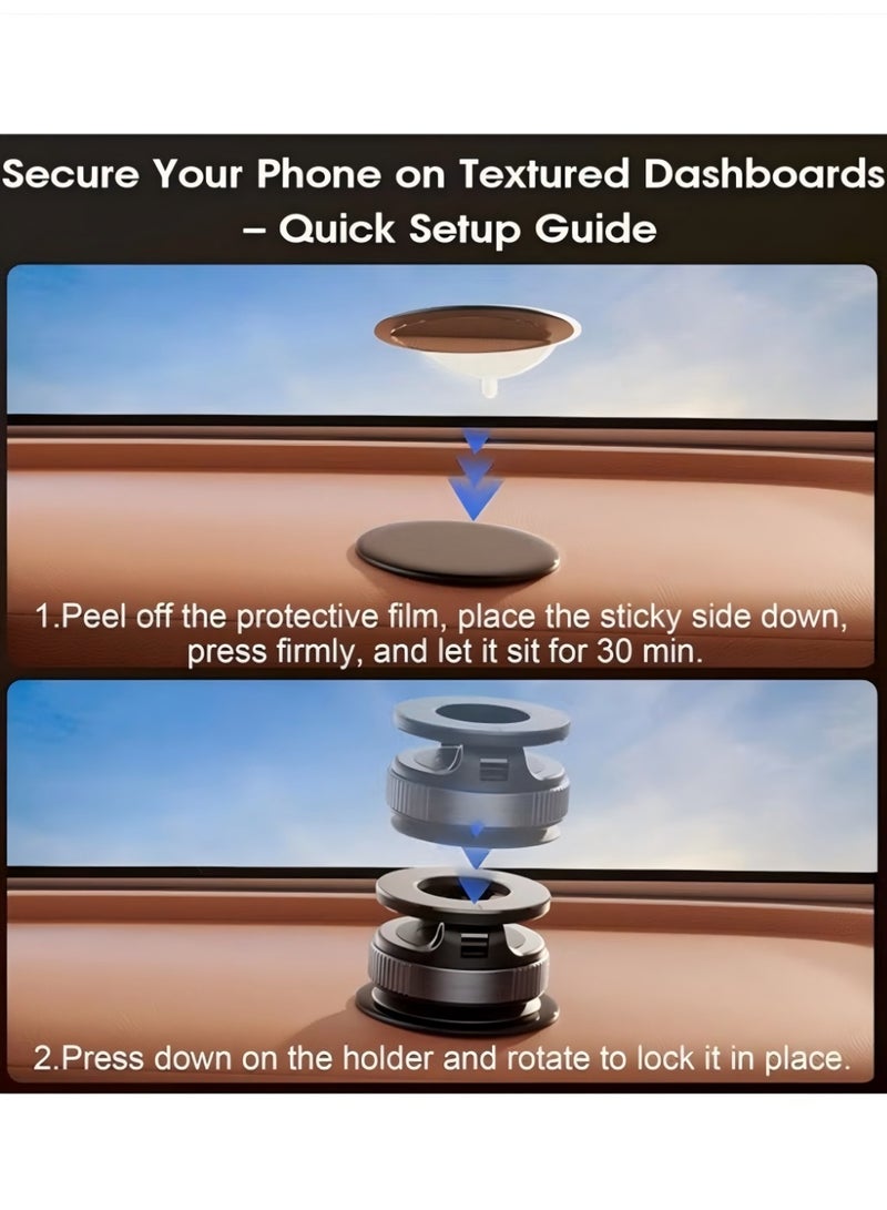 Strong Magnetic Car Phone Holder for MagSafe, Ultra Vacuum Suction Cup Phone Mount 360° Cell Phone Holders for Your Car Accessories for iPhone 17 16 15 14 13 12 Android - Image 3