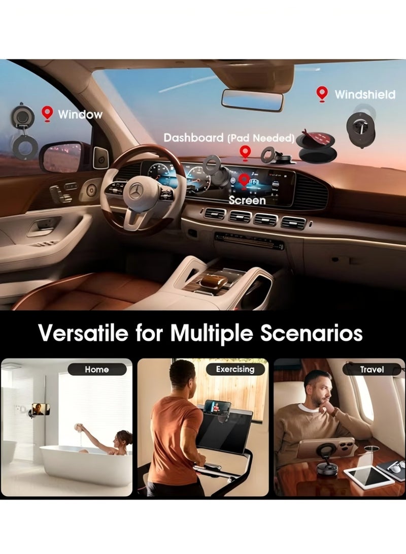 Strong Magnetic Car Phone Holder for MagSafe, Ultra Vacuum Suction Cup Phone Mount 360° Cell Phone Holders for Your Car Accessories for iPhone 17 16 15 14 13 12 Android - Image 2