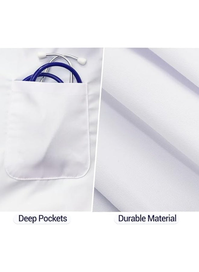 Relex Lab Coat for Kids, White Doctor Coat with Stethoscope Toys Kids Vet Coat, Doctor Dress Up Costume for Toddler Boys Girl - Image 4