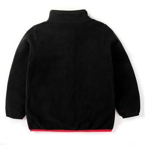 EIGIOO Toddler Fleece Jacket Kids Lightweight Outerwear Boys Girls Long Sleeve Fall Spring Coat 2-12 Years - Image 3