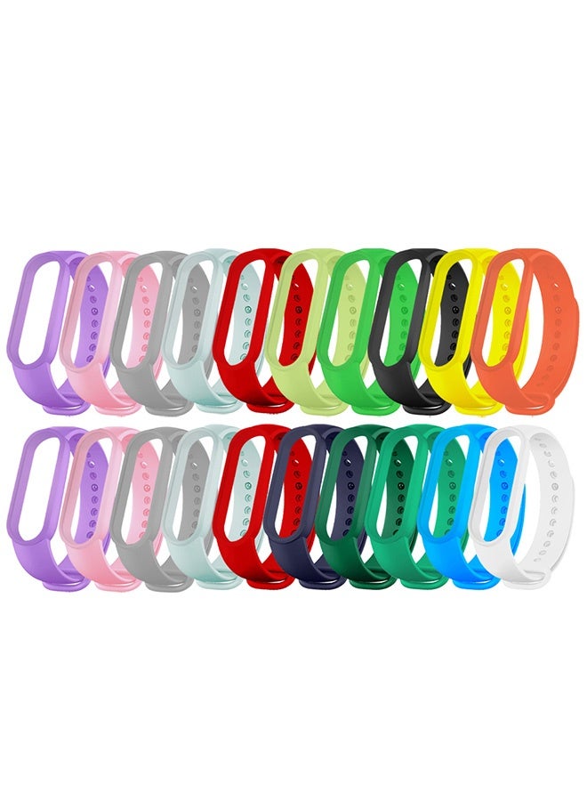 20 Pieces of Strap Band for Xiaomi Mi Band 6 Mi Band 5 - Silicone Watch band Replacement Band