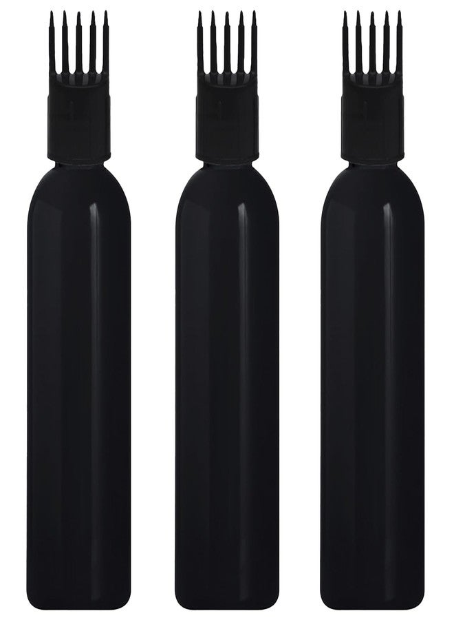 زجاجة توزيع زيت الشعر والشامبو والأدوية من ماديا، سعة 100 مل، مزودة بمشط أسود، عبوة من 3 قطع. - Image 1