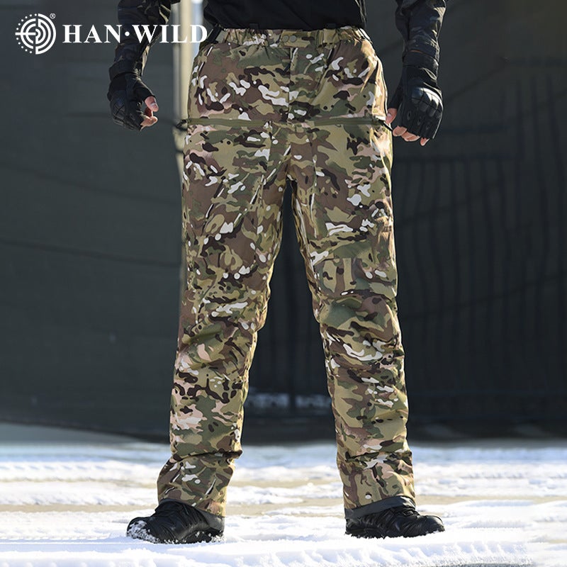 Hanye Outdoor Men'S Cotton Pants Winter Thickened Pants Water-Repellent Ski Pants Warm And Wear-Resistant Camouflage Tactical Pants - Image 3