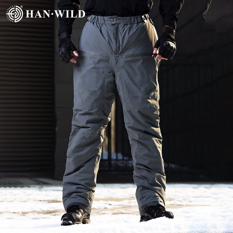 Hanye Outdoor Men'S Cotton Pants Winter Thickened Pants Water-Repellent Ski Pants Warm And Wear-Resistant Camouflage Tactical Pants - Image 2