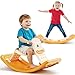 Motionchic Rocking Horse for Toddlers Kids 3 in 1 Wobble Balance Board 35 Year Old Rocker Balance Board Baby Rocking Toy with Pedal Backrest Birthday Gift Open Ended Learning Toy for Girl and Boy - Image 2