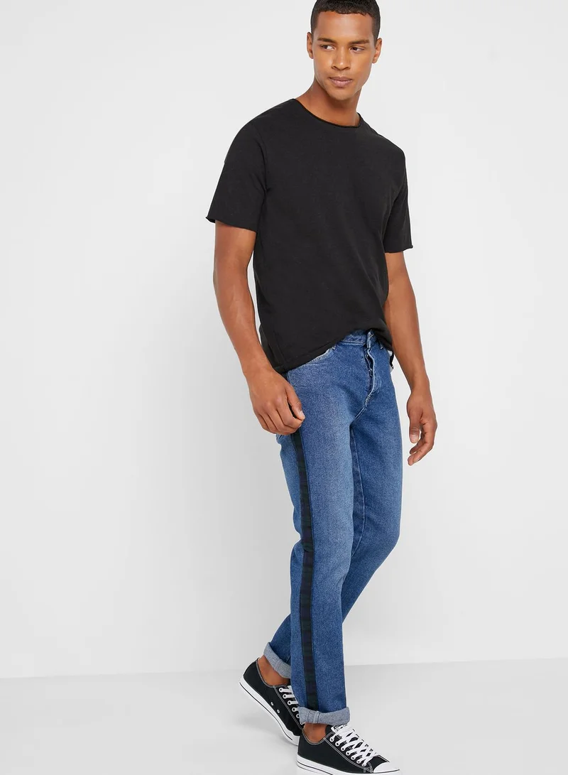 TOPMAN Mid Wash Slim Fit Jeans