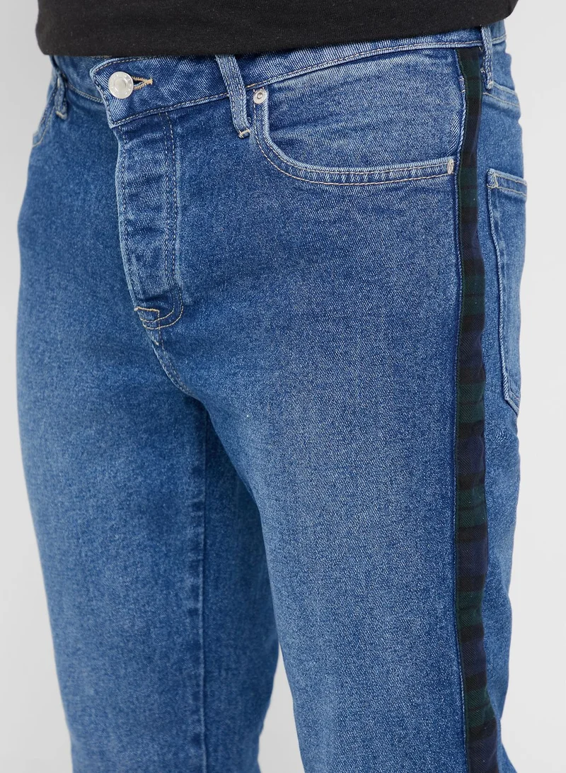 TOPMAN Mid Wash Slim Fit Jeans