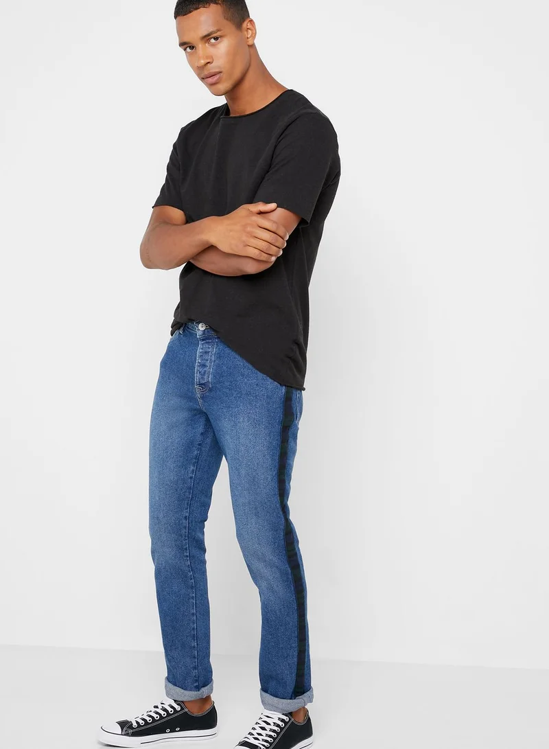 TOPMAN Mid Wash Slim Fit Jeans