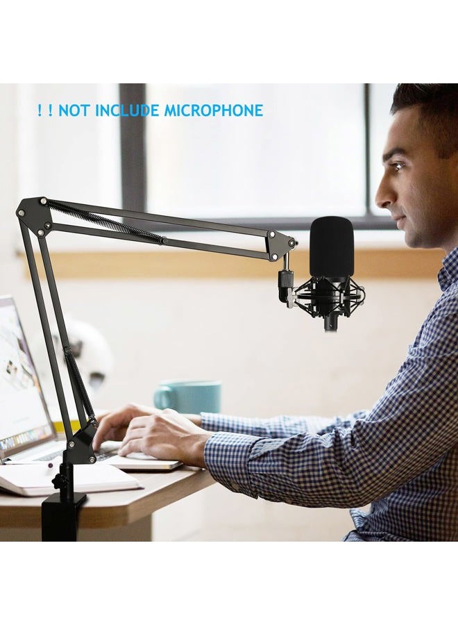 Frgyee ذراع ميكروفون Audio Technica مع حامل تعليق وممتص للصدمات وفلتر صوت، مشبك ثقيل معزز لميكروفون AT2020 وAT2020USB+ وAT2035 في الاستوديو - Image 2