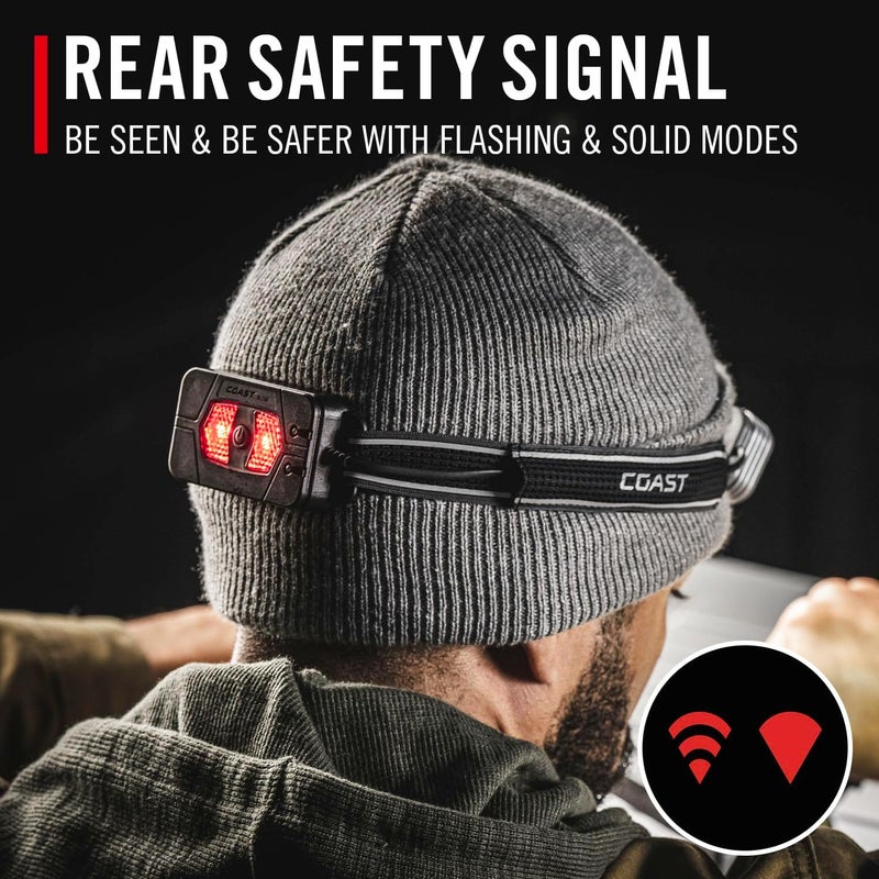 Coast RL10R 750 Lumen Rechargeable LED Headlamp with Variable Light Control and Rear Safety Signal - Image 5