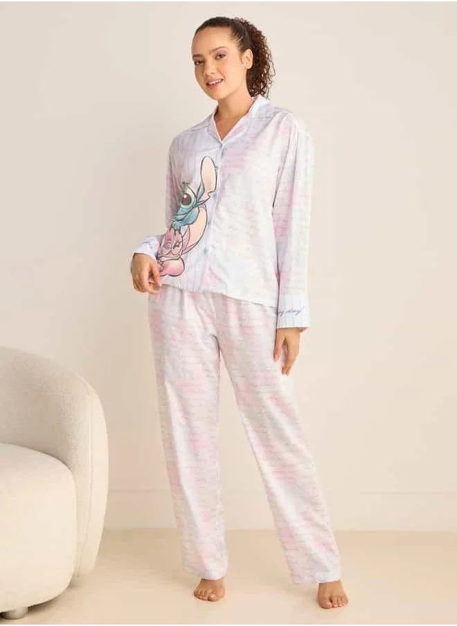سبلاش فيڤ Stitch Print Shirt and Pyjama Set