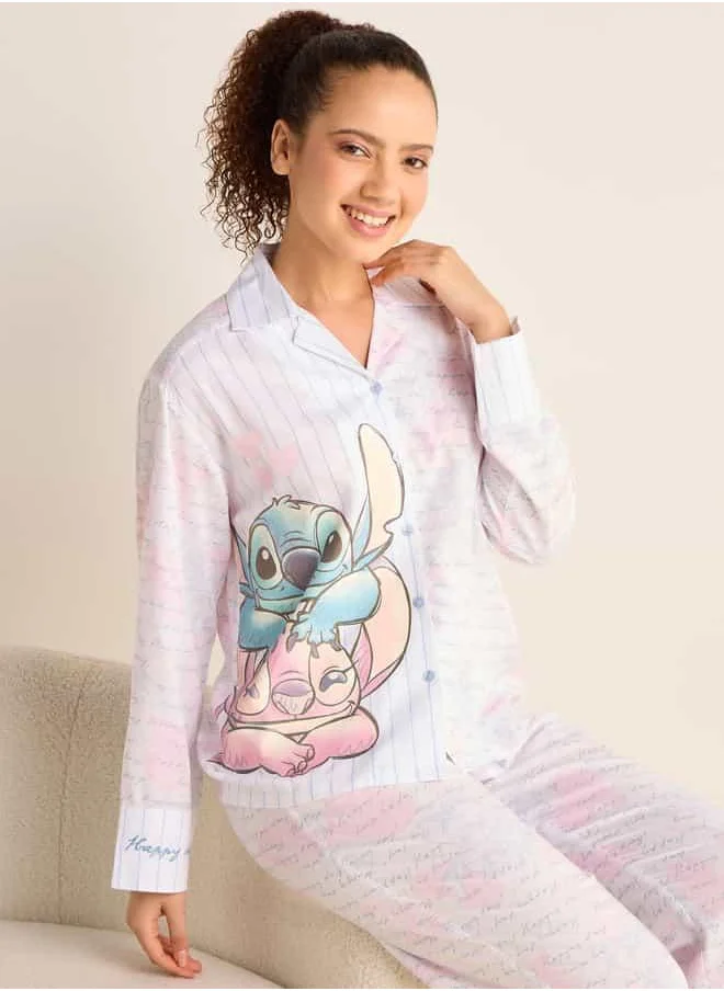 سبلاش فيڤ Stitch Print Shirt and Pyjama Set