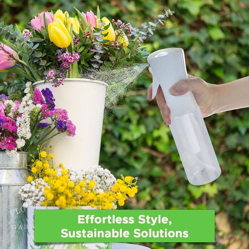 Vigor Path Continuous Water Mister Spray Bottle For Hair - Continuous Spray Nano Fine Mist Sprayer - Empty Spray Bottle - Reusable Beauty Spray Bottle - Cleaning  Hairstyling & Plants (Clear - 10Oz) - Image 4