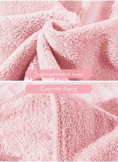 MYONE 3pcs Soft Absorbent Bath Towel, Non-Shedding Thickened Towel, Shower Towel Suitable For Bathroom, 1*70x140cm Bath Towel, Bath Towel Set,2*35x75cm Face Towel- For Bathroom, Hotel, Spa, Beach and Gym,Pink  - Image 2