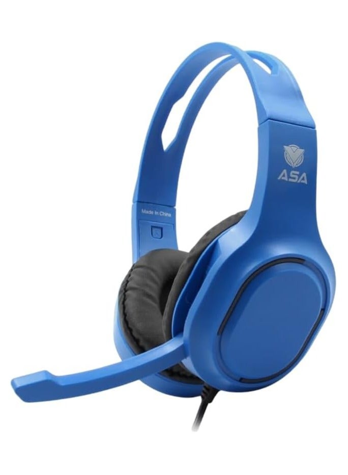 ASA Coco Gaming Headset for PS4/PS5, Adjustable Headband Blue - Image 2