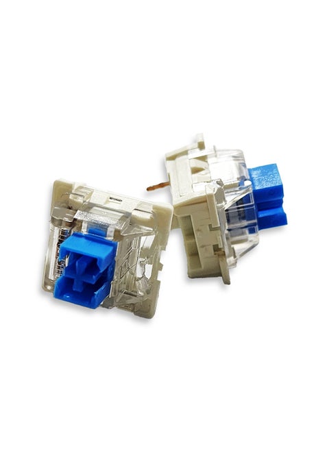 Mechanical Switch, 3-Pin Plate Mounted Blue Switches Equivalent, Hot-Swappable DIY Keyboard Clicky Switch Mode, 50 Million Click(10 pcs Switches)