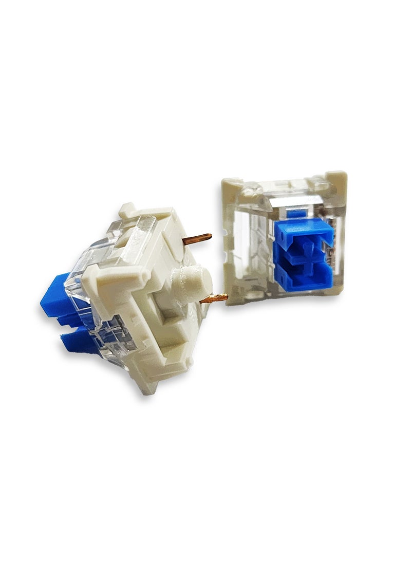 Generic - Mechanical Switch, 3-Pin Plate Mounted Blue Switches Equivalent, Hot-Swappable DIY Keyboard Clicky Switch Mode, 50 Million Click(10 pcs Switches) - Image 1
