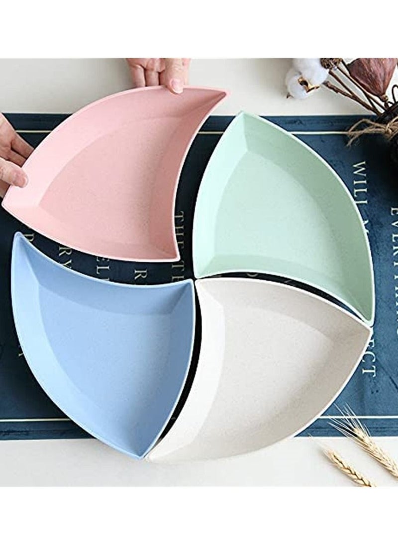 Y&D - Dinner Plate, 4 Pieces Reusable Plate Set Dishwasher and Microwave Safe - Healthy for Kids Children Toddler Adult - Image 1