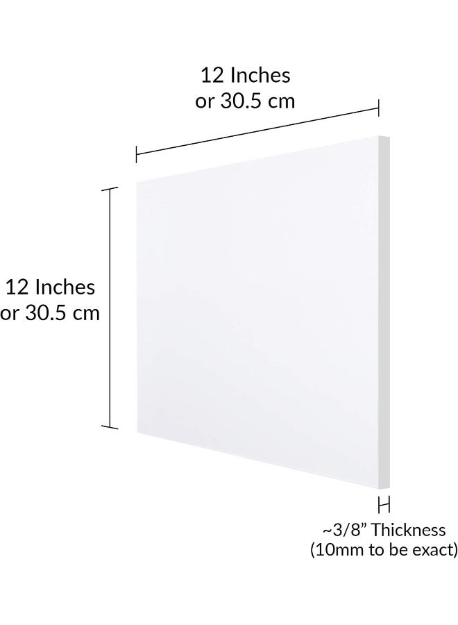 TPGP Acrylic Sheet Clear Cast Plexiglass 12” x 12” Square Panel 3/8” Thick (10mm) Transparent Plastic Plexi Glass Board with Protective Paper for Signs, DIY Display Projects, Craft, Easy to Cut - Image 2