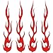 CUSHYSTORE Red Hot Rod Flame Fire Tribal Retro Reflective Decals Sticker for Helmet Cane Bicycle 1x5 4 Pack - Image 2