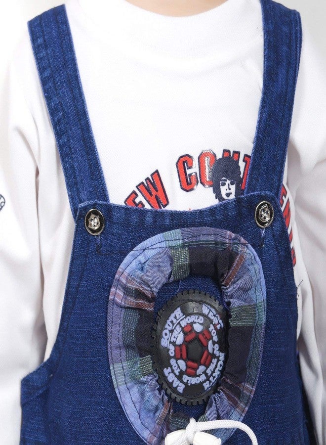 Malvina Romper Baba Suit Dungree Jumpsuit Blue Outfits for Newbron Babies Boys & Girls 6 Months 2 Years - Image 3