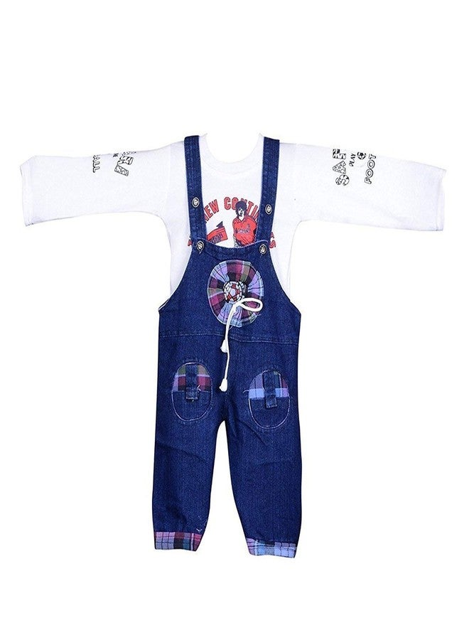 Malvina Romper Baba Suit Dungree Jumpsuit Blue Outfits for Newbron Babies Boys & Girls 6 Months 2 Years - Image 1