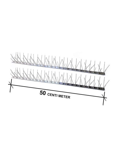 Stainless Steel Bird Spikes for Pigeons and Other Small Birds, Protect Your Roof, Fence, Walls 50 centimeter each (Pack of 2)