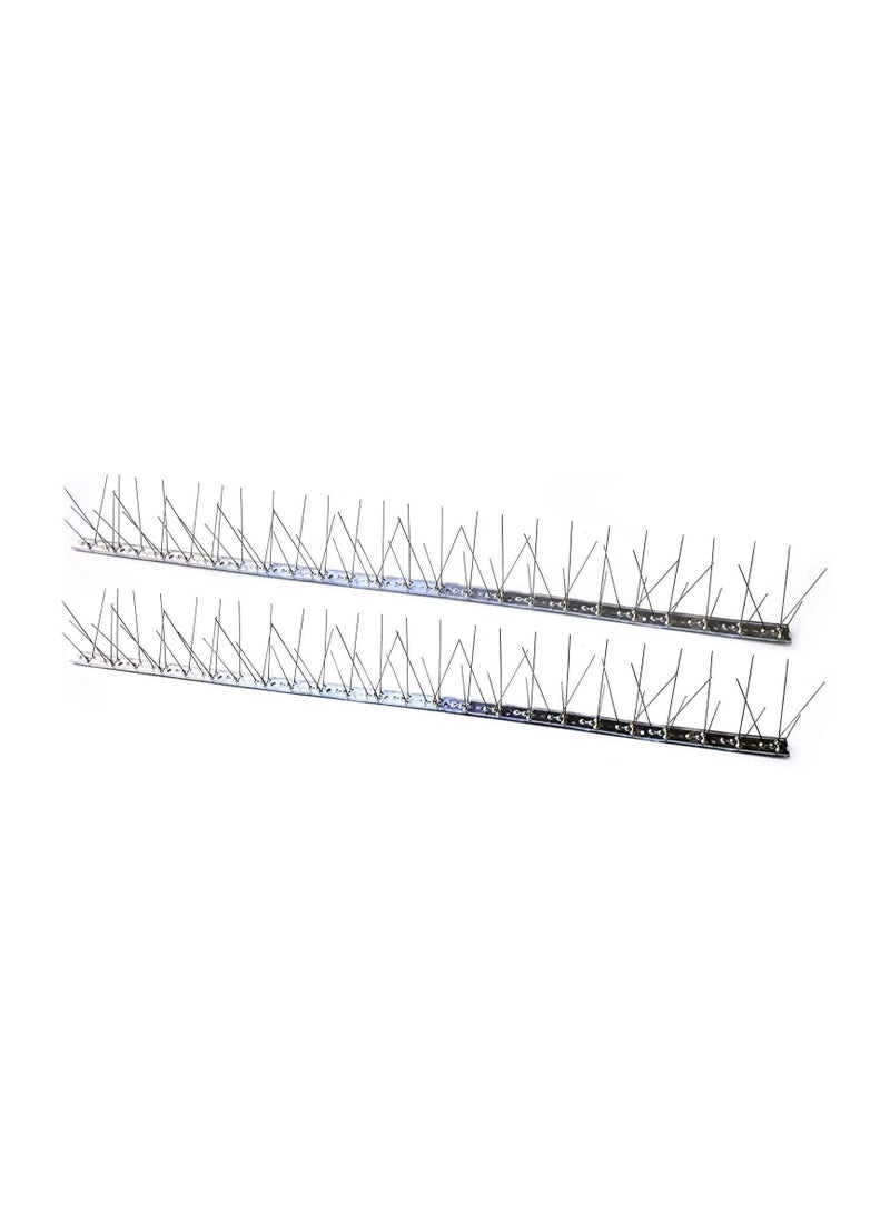 Generic - Stainless Steel Bird Spikes for Pigeons and Other Small Birds, Protect Your Roof, Fence, Walls 50 centimeter each (Pack of 2) - Image 1