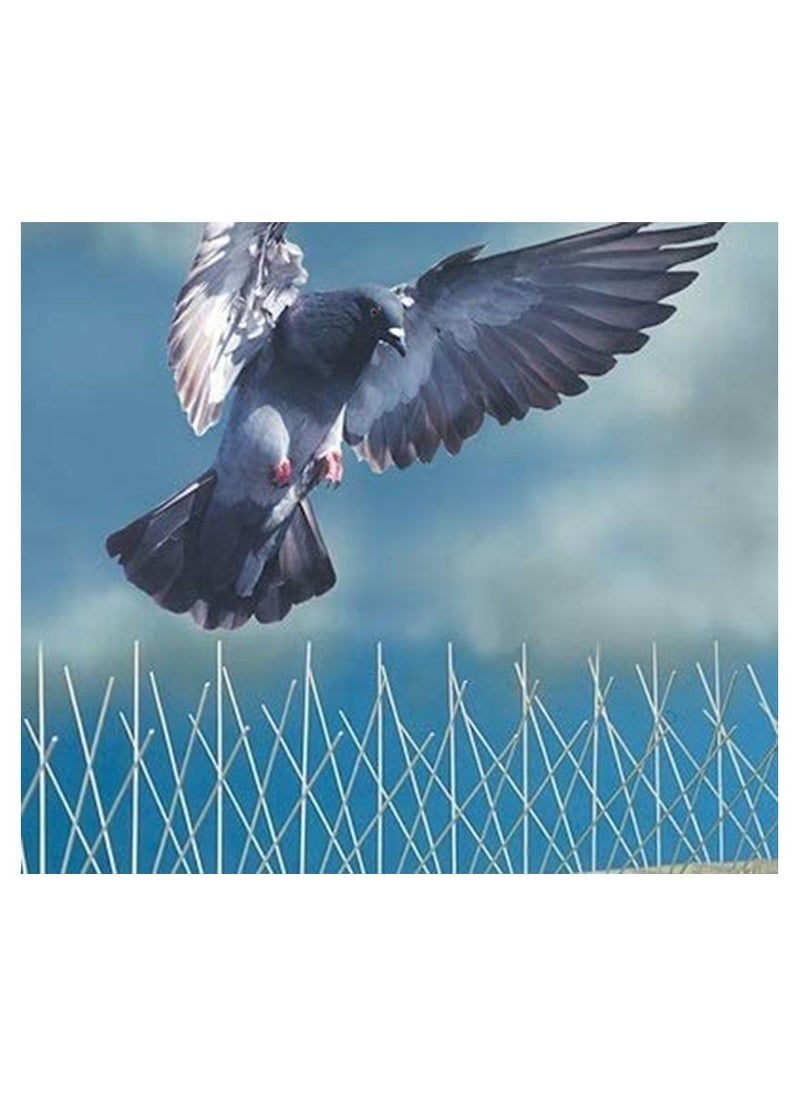 Generic - Stainless Steel Bird Spikes for Pigeons and Other Small Birds, Protect Your Roof, Fence, Walls 50 centimeter each (Pack of 2) - Image 1