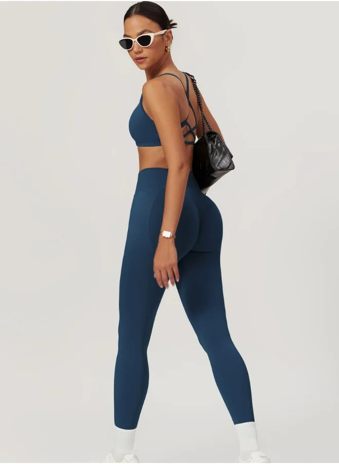 KAWN.YOGA Womens High Waist Contour Seamless Workout sport Leggings Yoga Pants Tummy Control Running Pants