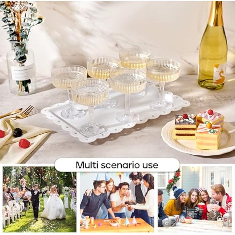 عربست مجموعة اكواب كوبيه بلاستيكية غير قابلة للكسر مصنوعة من الاكريليك غير قابلة للكسر لحفلات الزفاف واعياد الميلاد والبار مكونة من 20 قطعة من دورونان، 20 قطعة - Image 3