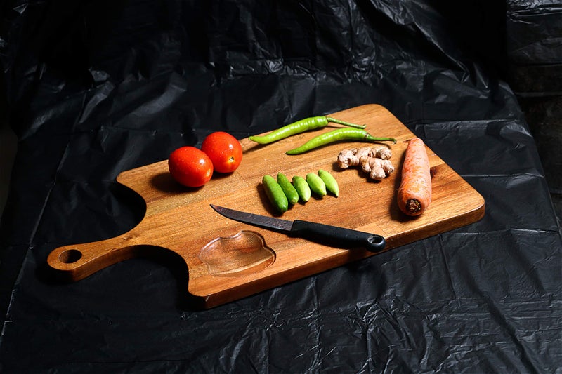 Puffin Teak Wood Indian Walnut Cutting/Chopping/Food-Grade Vegetable Chopping - Image 1