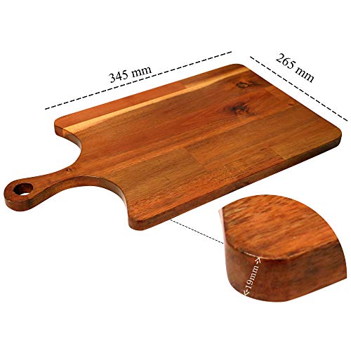 Puffin Teak Wood Indian Walnut Cutting/Chopping/Food-Grade Vegetable Chopping - Image 3