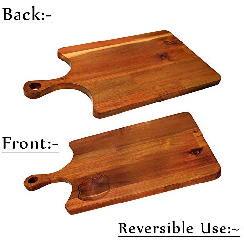 Puffin Teak Wood Indian Walnut Cutting/Chopping/Food-Grade Vegetable Chopping - Image 4