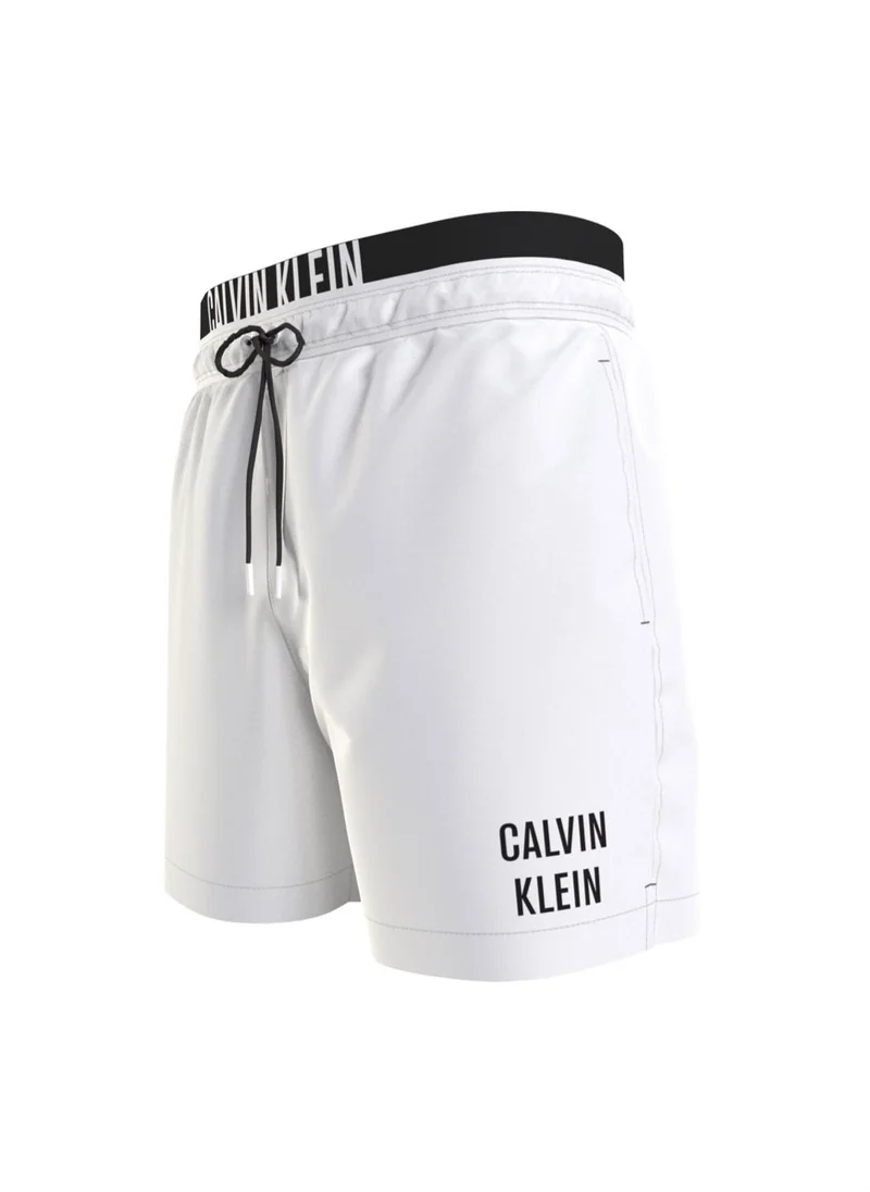 CALVIN KLEIN Calvin Klein Men's Swim Shorts - Double waistband  - Swimwear - Polyester , White