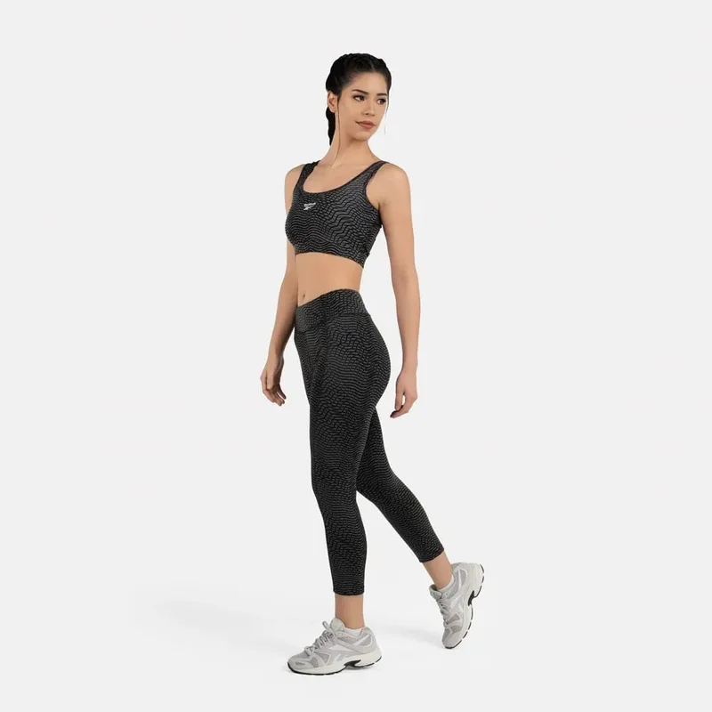 Reebok Black Reebok Q2 Hype Pack Cotton Allover Print Women's Bralette - Black for Women | Best Price UAE