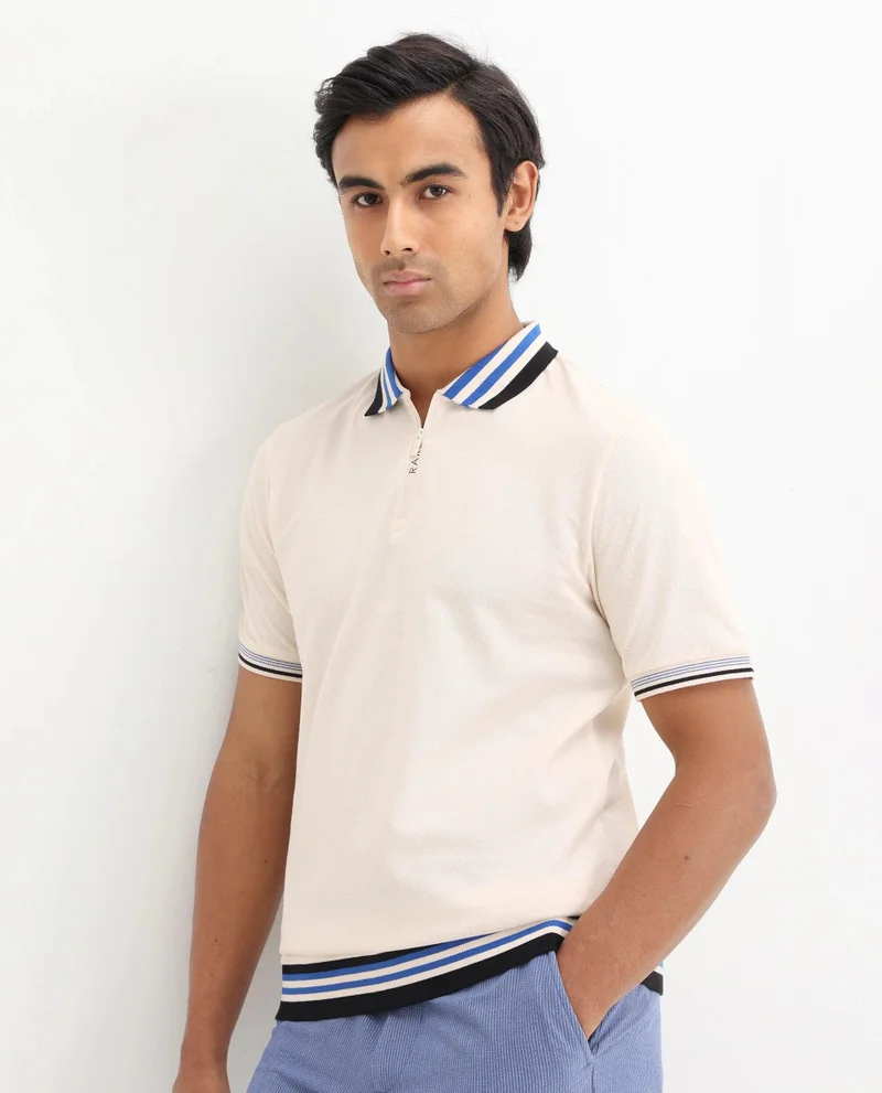 Rare Rabbit Men's Cotton Knitted Polo