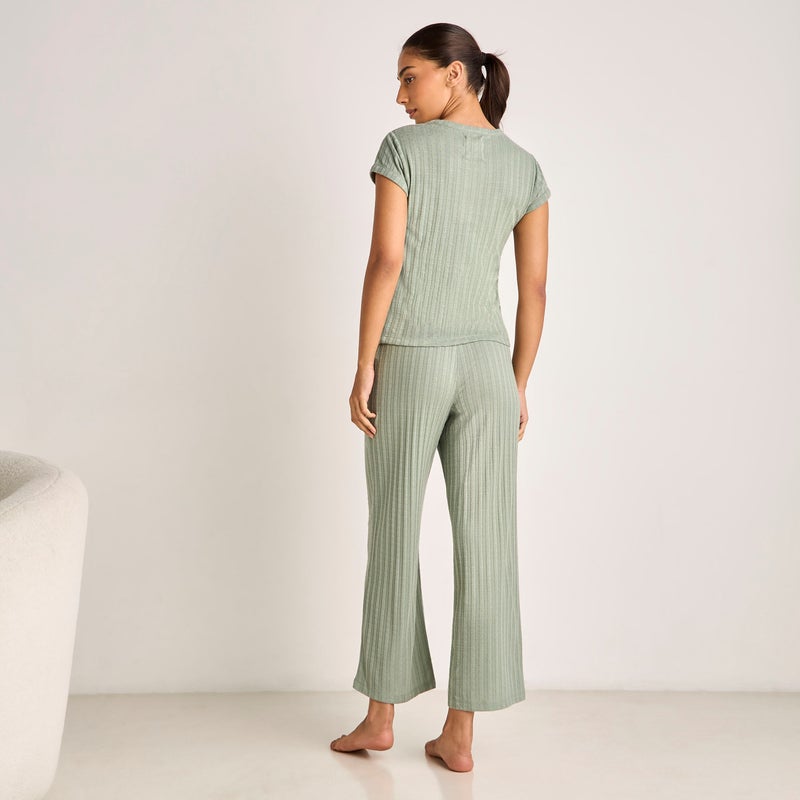 Splash FAV Pyjama Set Lace-Up T-shirt & Pants Viscose Blend - Image 4