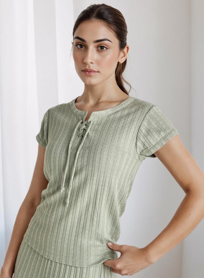 Splash FAV Pyjama Set Lace-Up T-shirt & Pants Viscose Blend - Image 2