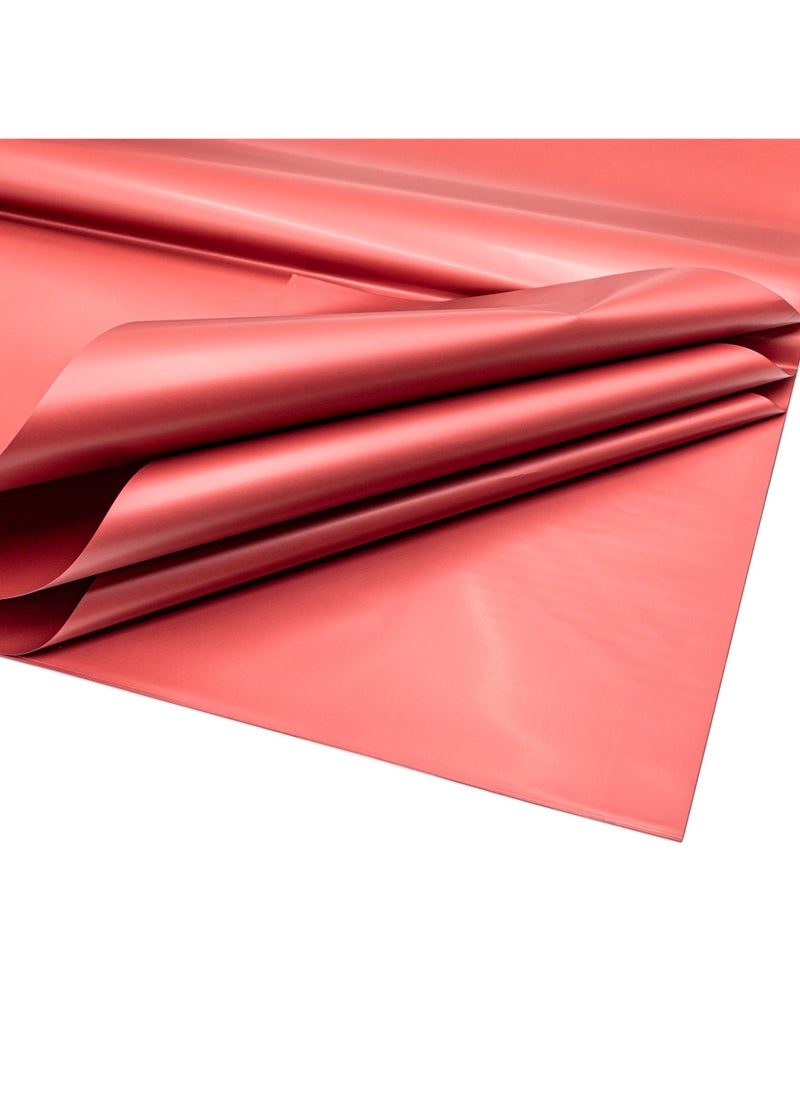 Gulf Flowers Gulf Flowers Film LOVE Wrapping Paper – 65mic – 20 Sheets – 56x56cm – Red Waterproof Bouquet Floral Gift Wrap 