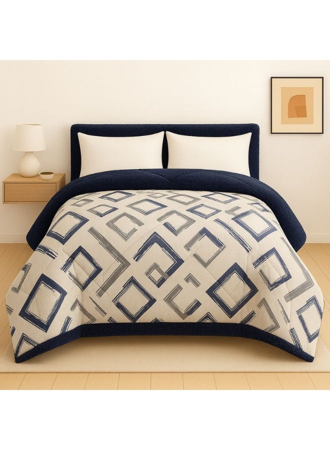 سنوز لحاف شتوي فرو دبل فيس، تصميم سي فوم، 220*235سم - Image 1