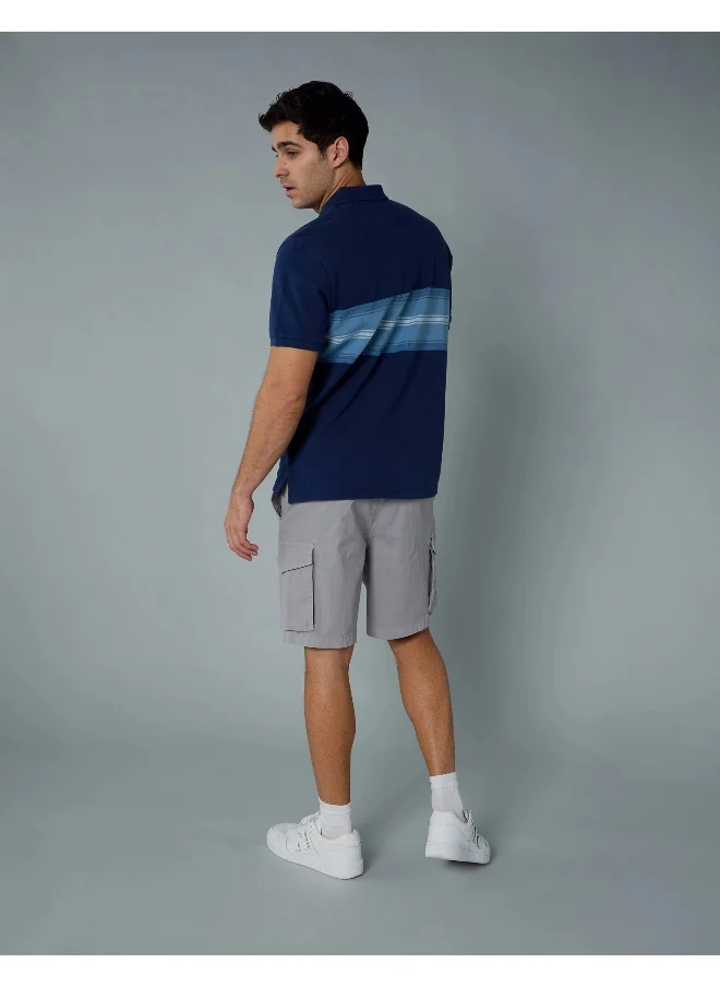 امريكان ايجل AE Logo Striped Polo Shirt