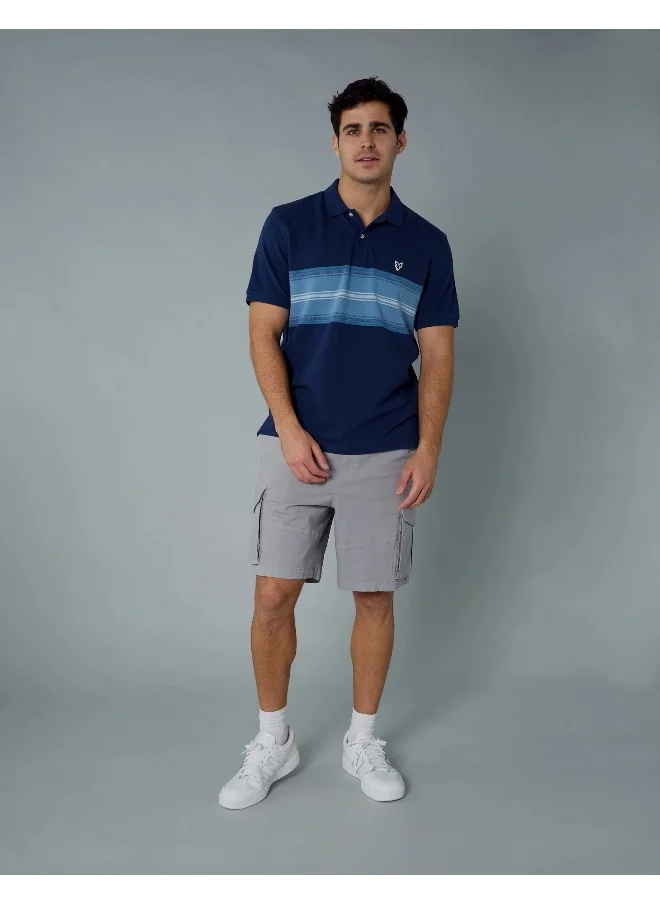 امريكان ايجل AE Logo Striped Polo Shirt