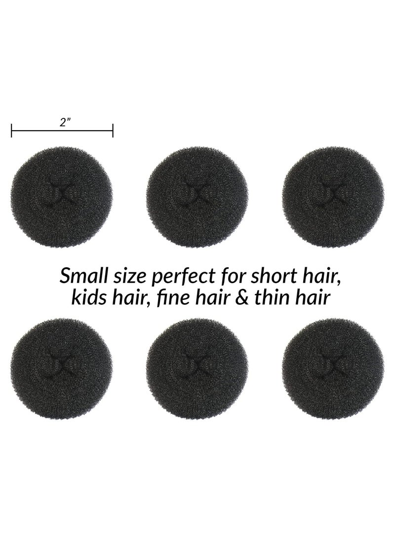 STAR BEJA STAR BEJA tyla Hair Donut Hair Bun Maker for Kids, Ballet Buns Maker for Kids, Sock Bun Hair Maker, Donut Bun Maker Hair, Easy Bun Hair Bun Maker, Hair Donut Bun Maker (6pc Black)  - Image 3